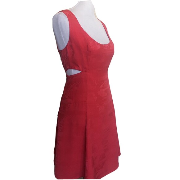Guess Dresses & Skirts - Guess Spike Punch Nathaly Cutout A-Line Mini Dress Size L Red Pink New